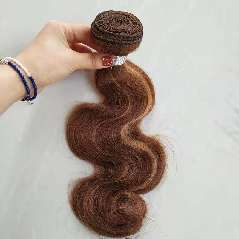 Caramel Glow Body-Wave Bundles With Lace Closure – Warm Brown Highlights