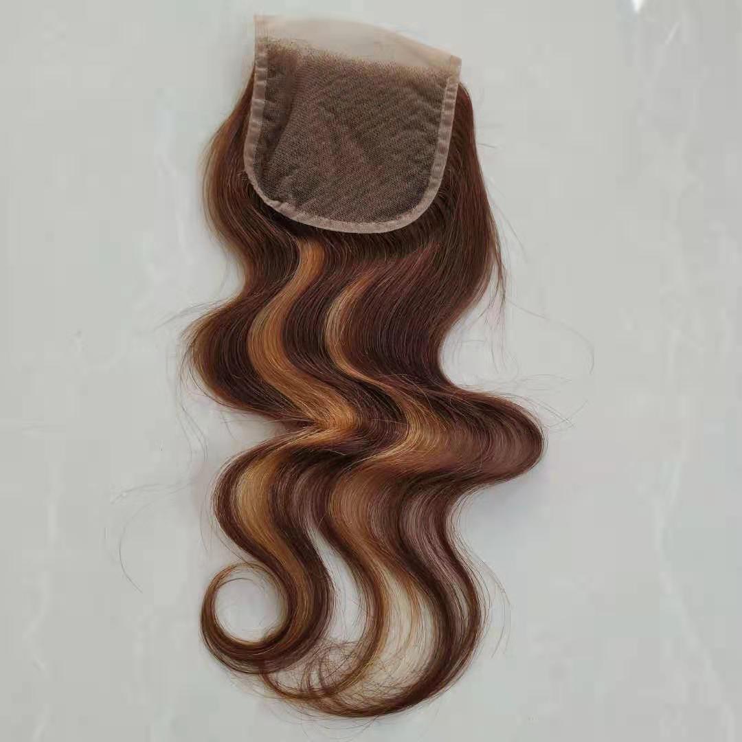 Caramel Glow Body-Wave Bundles With Lace Closure – Warm Brown Highlights