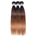 Golden Purpose Straight Ombré Hair Bundles – Dark Brown to Caramel