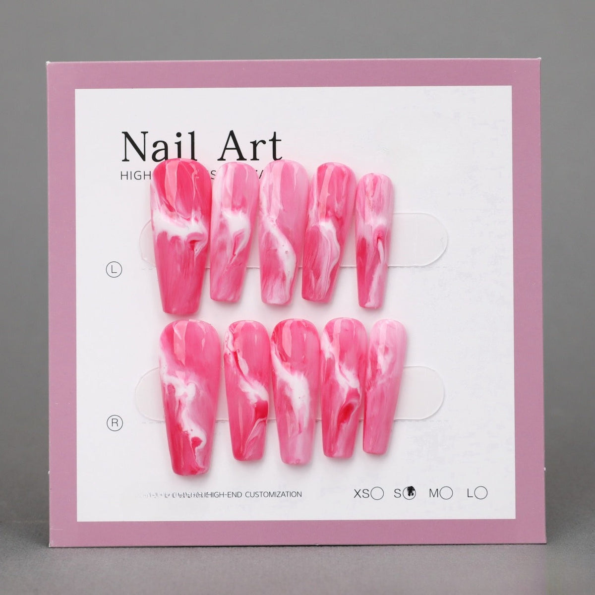 Hot Pink Coffin Press-On Nails