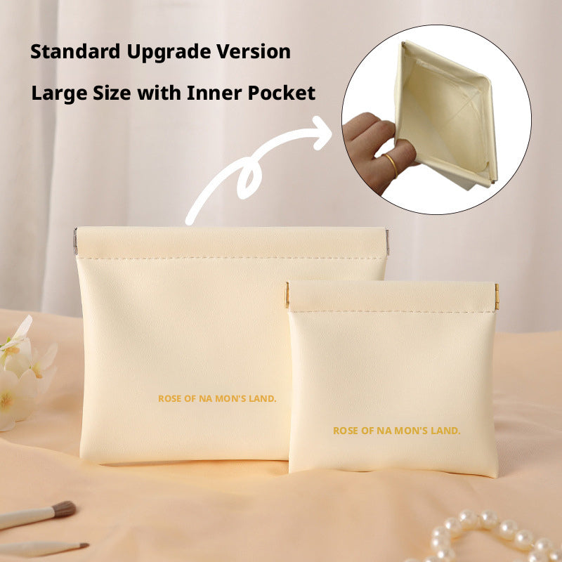 Pink Self-Closing Storage Bag