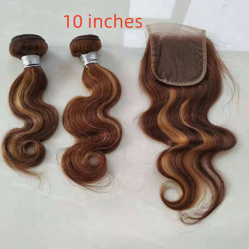 Caramel Glow Body-Wave Bundles With Lace Closure – Warm Brown Highlights