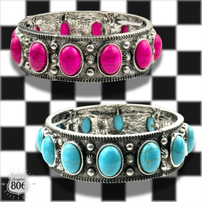 Western Silver Capricorn Bracelet