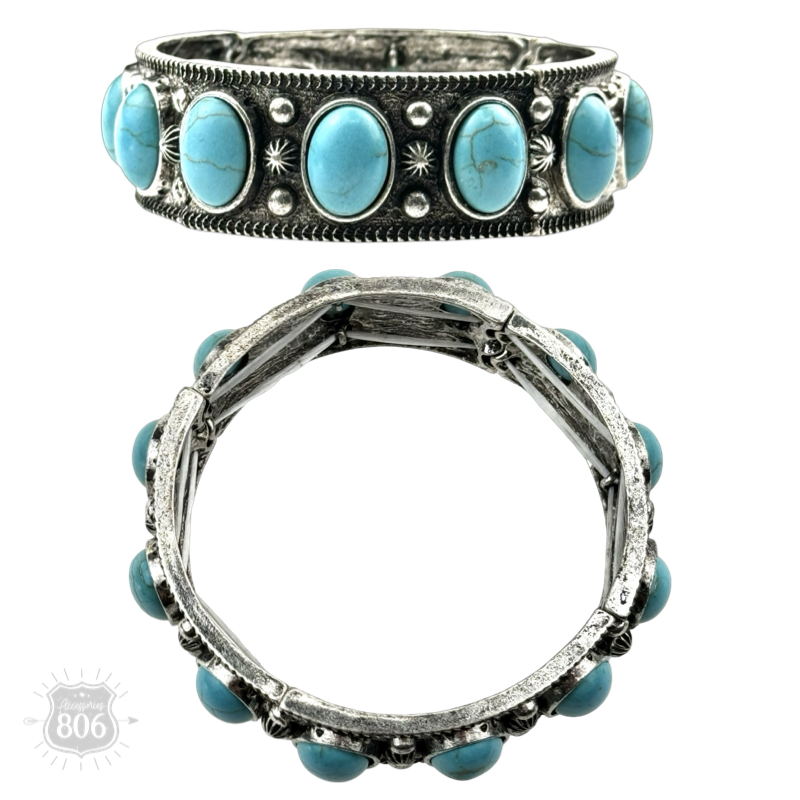 Western Silver Capricorn Bracelet