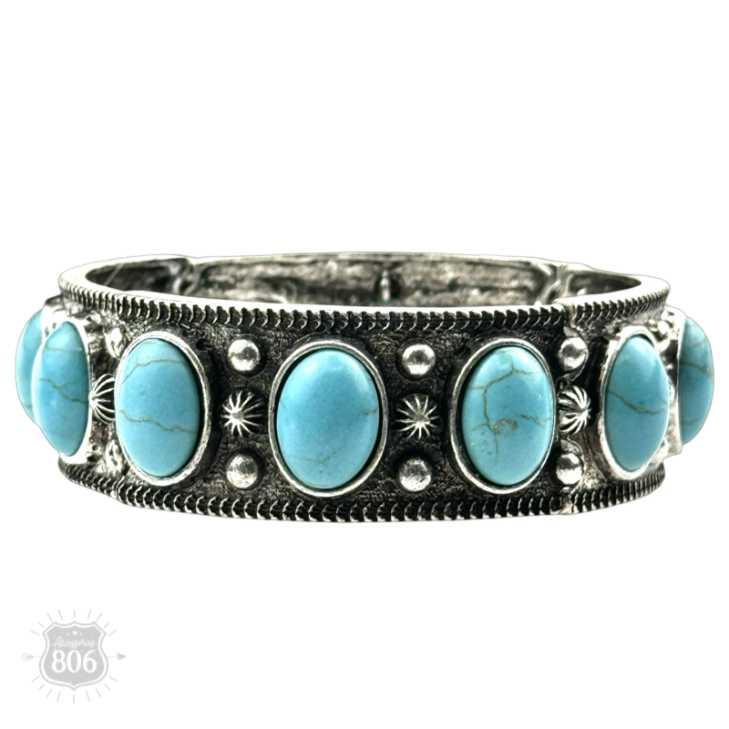 Western Silver Capricorn Bracelet