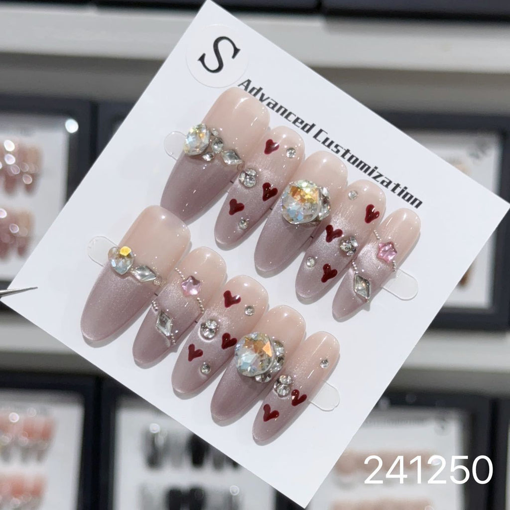 1028- Handmade press on nails fake nails removable