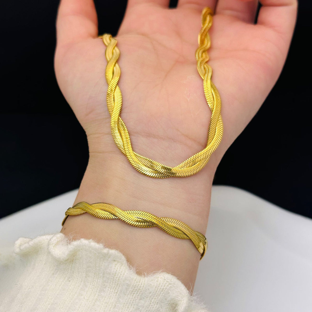 Golden Grace Layered  Jewelry Set