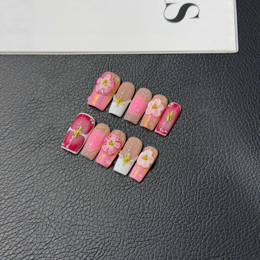 Pretty Naked Pink 3D French Press-On Nails