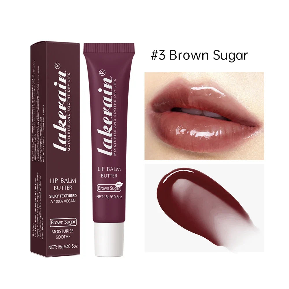 Crystal Lip Balm Butter Moisturizing Lip Gloss Oil Jelly Lipgloss Liquid Lipstick Lip Tint Brown Sugar Cherry Pink Lips Makeup