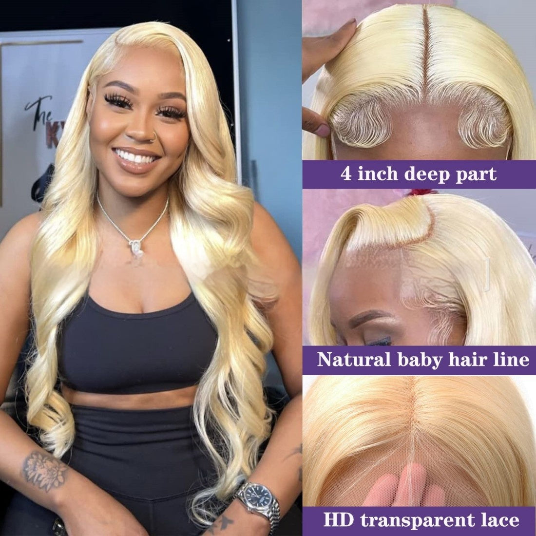 Heavenly Blonde Extra-Long Body-Wave Lace Wig