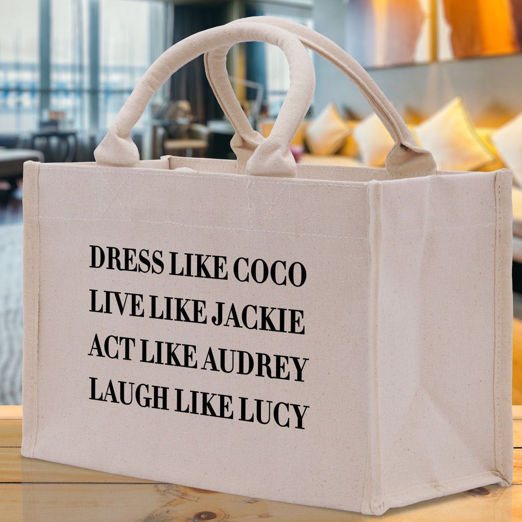 Inspirational Quote Cotton Canvas Tote Bag
