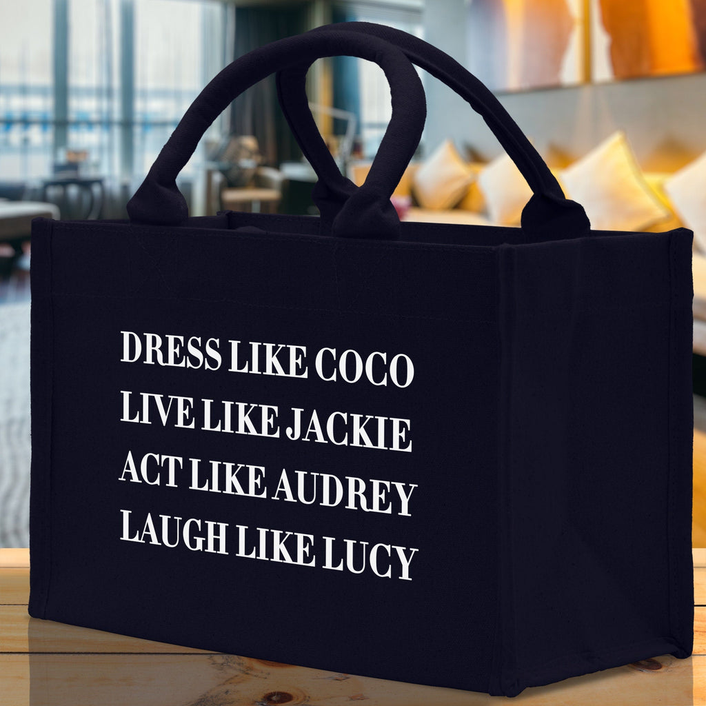 Inspirational Quote Cotton Canvas Tote Bag